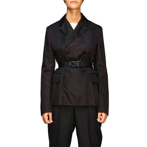 prada coat womens with fur|prada women's double breasted jackets.